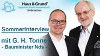 Bauminister G.H. Tonne mit Dr. H.R. Horst - Copyright Sylvia Horst